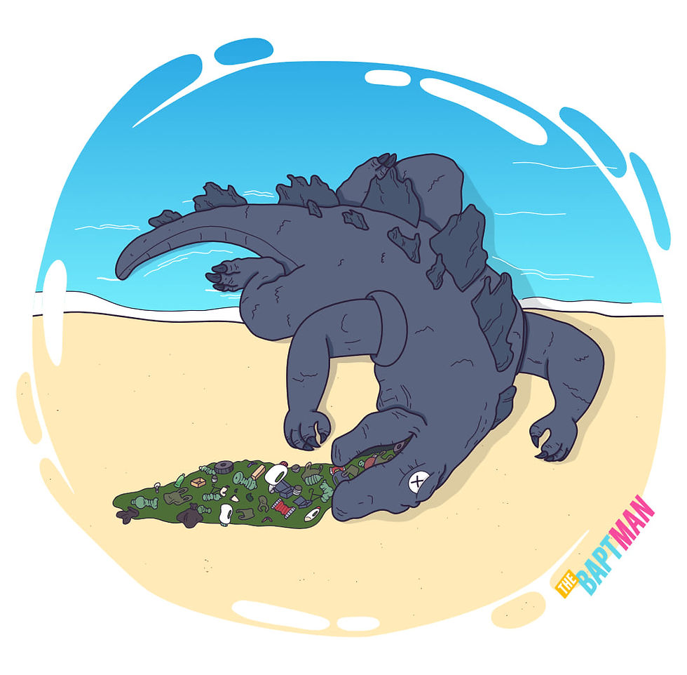 Godzilla contre le plastique