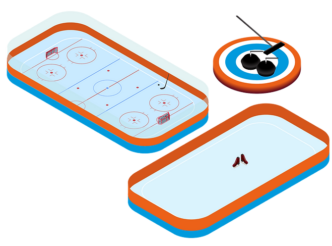 Synthetic ice rink application