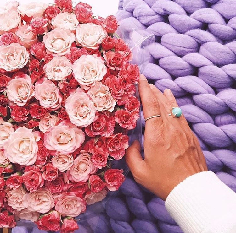 Miniatura: Levandulová merino deka