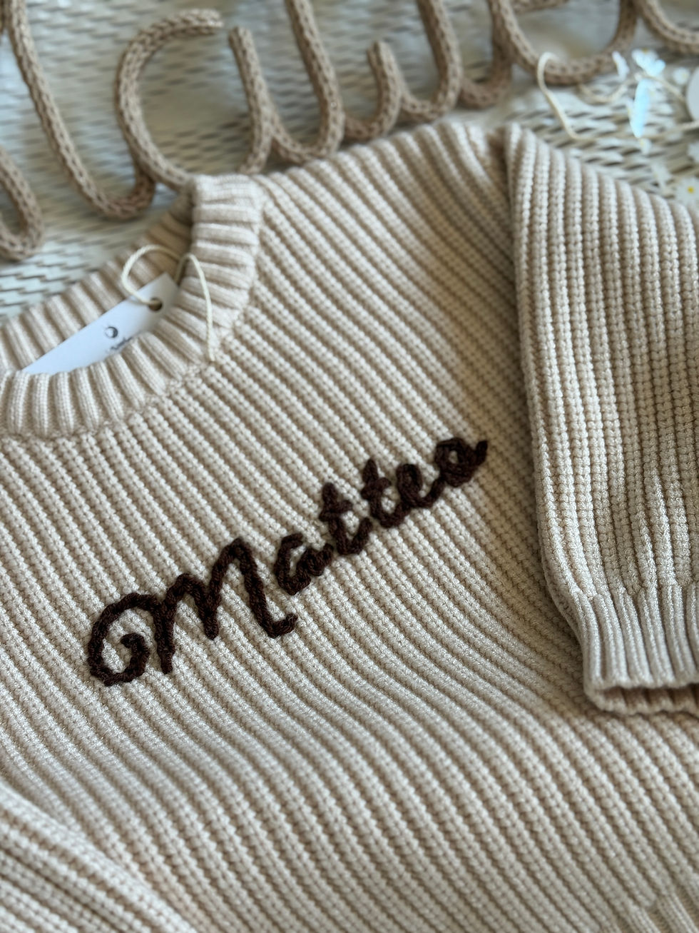 Miniatura: Svetr s výšivkou jména