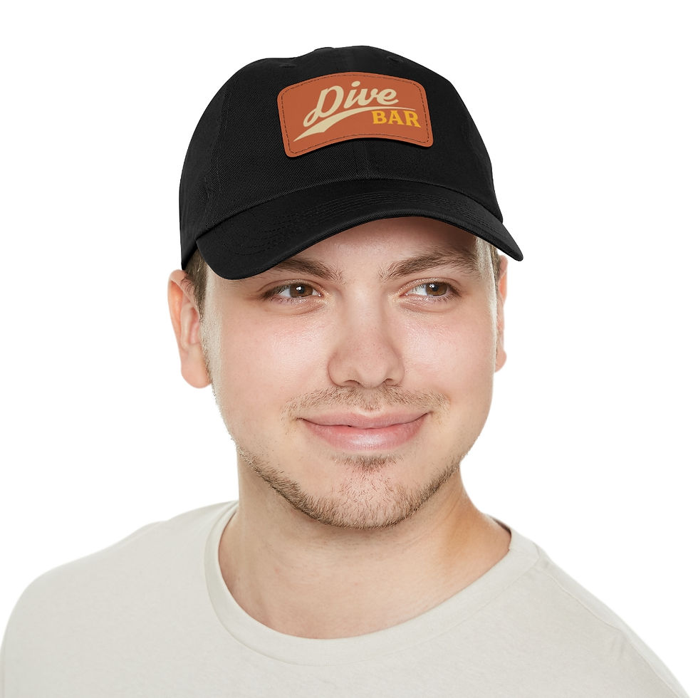 Thumbnail: Dive Bar Dad Hat with Leather Patch (Rectangle)