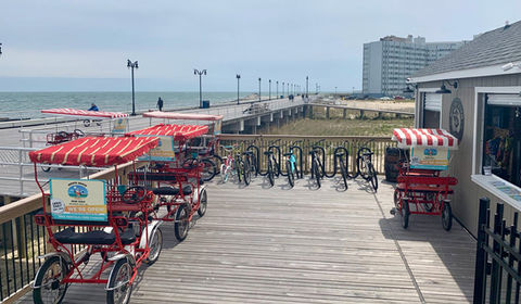 Bike And Surrey Rentals on the Atlantic City Boardwalk