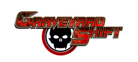 Graveyard Shift comic logo for Mark Poulton’s supernatural horror superhero series featuring monsters, action, and dark team-based adventure.