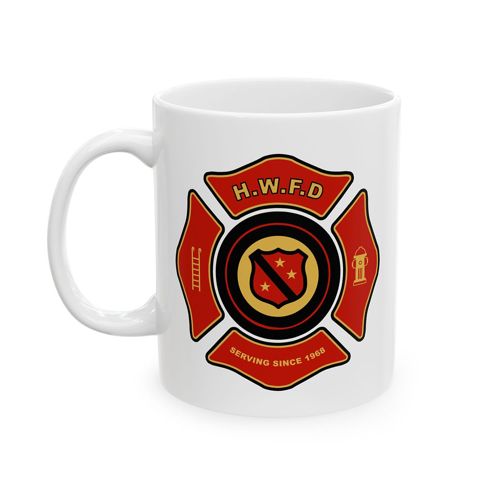Thumbnail: Hot Wheels Fire Department Ceramic Mug - H.W.F.D. Serving Since 1968 