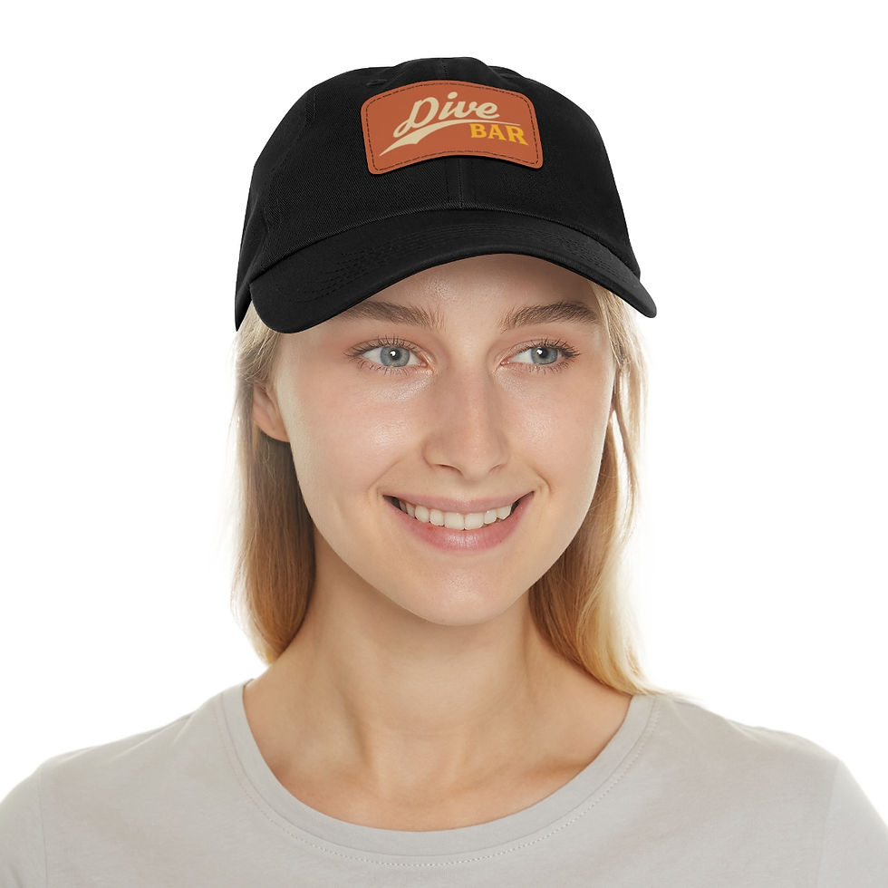 Thumbnail: Dive Bar Dad Hat with Leather Patch (Rectangle)