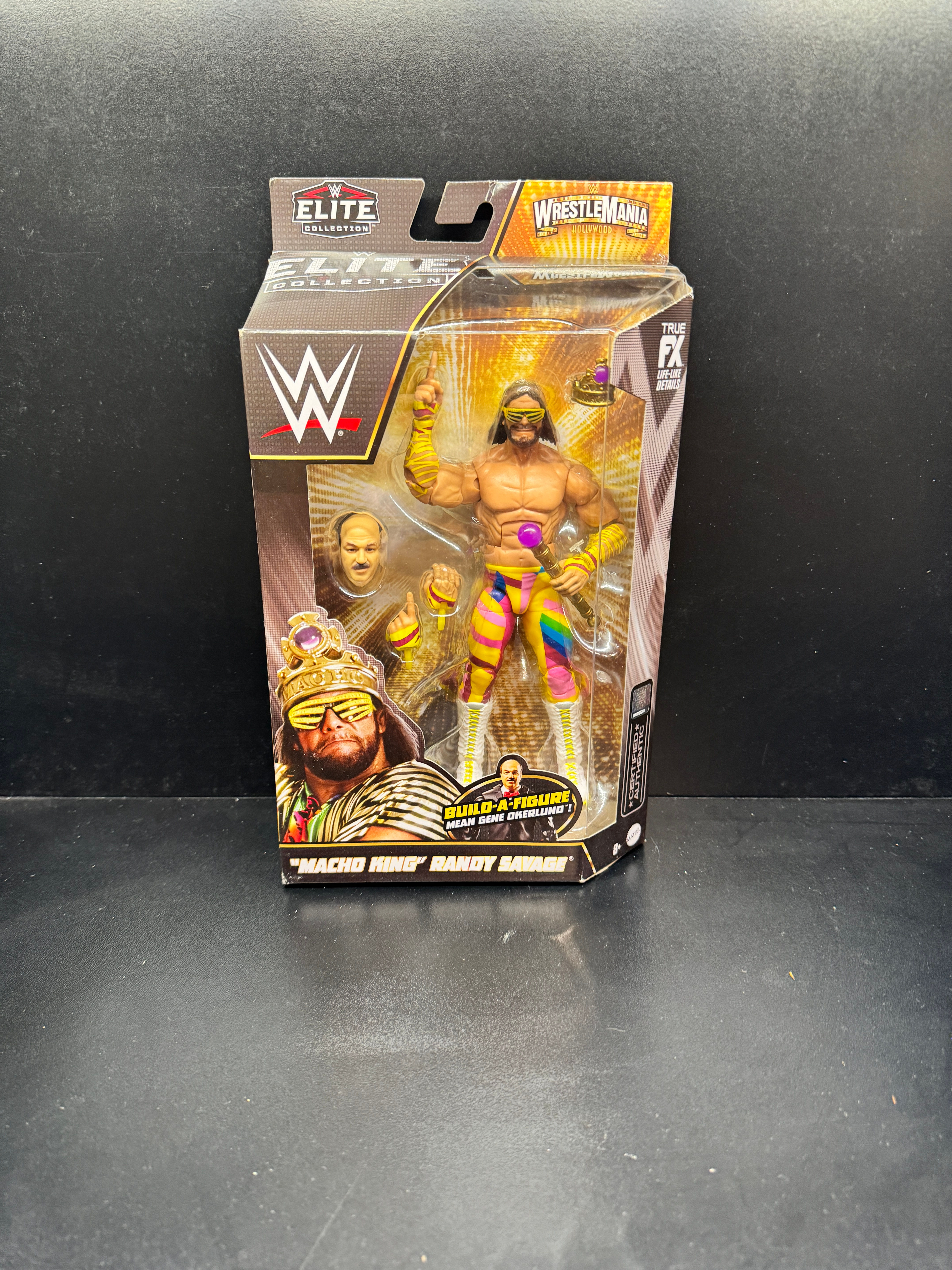WWE Elite WrestleMania Macho King Man Randy Savage Action Figure Mean Gene BAF