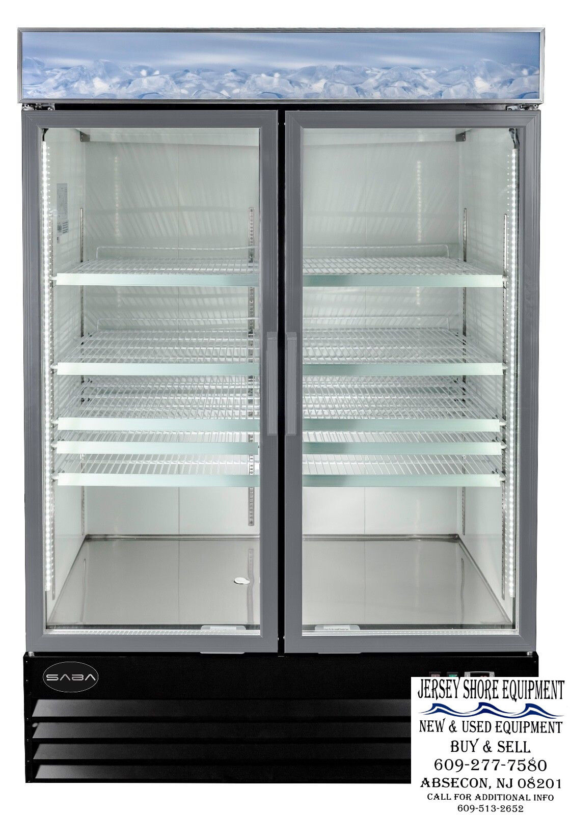 SABA 45 SM-45F CU FT Comm Merchandiser Freezer Display Case (2 Glass Doors)