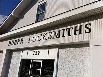 Huber Locksmiths storefront located at 729 S Main St Pleasantville, NJ.
