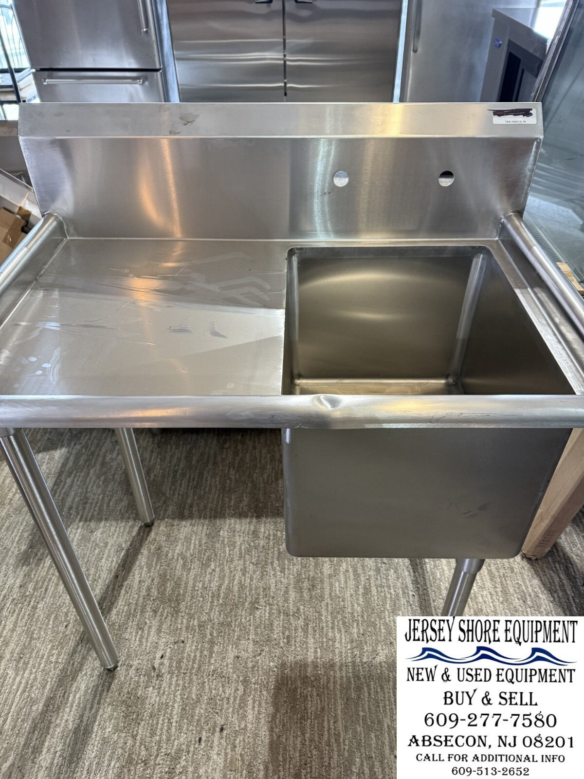 1SS-162014L18 Premium Sink One-compartment 38-3/16"W X 25-1/2"D X 44-1/16"H