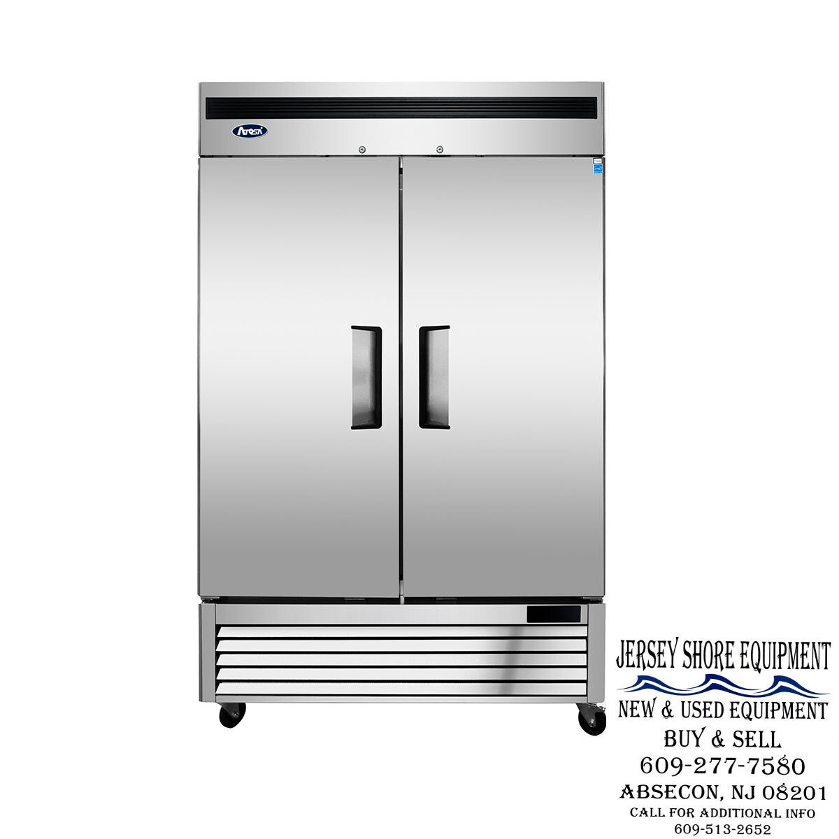 ATOSA MBF8503GR UPRIGHT STAINLESS TWO(2)-DOOR FREEZER  BOTTOM MOUNT  WARRANTY -