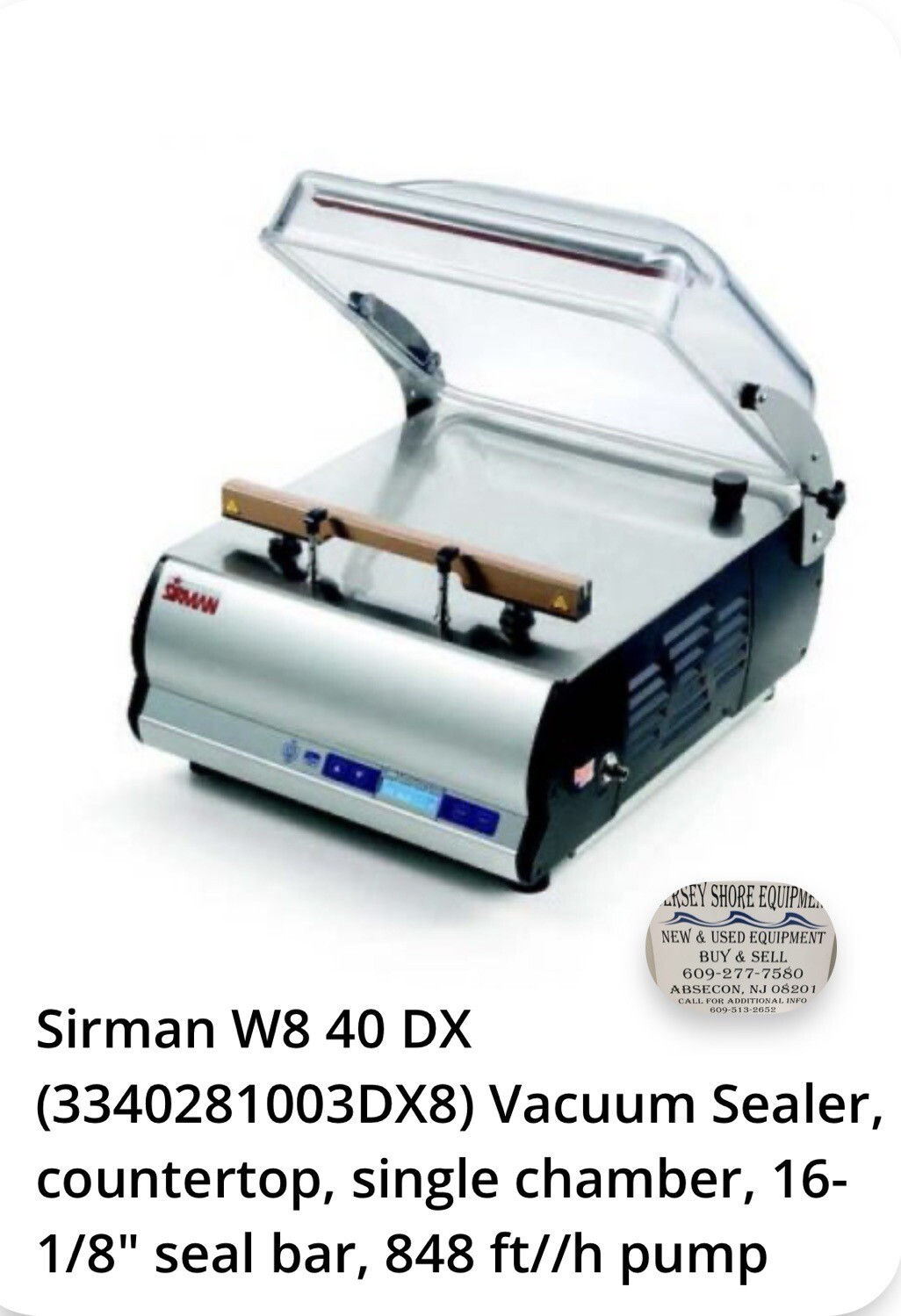 Sirman W8 40 DX (3340281003DX8) Vacuum Sealer, countertop, single chamber