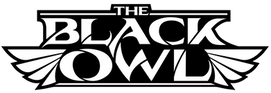 Black Owl comic logo for Mark Poulton’s independent superhero title featuring masked vigilante action.