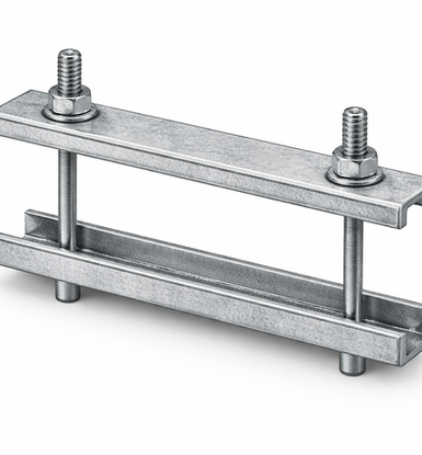 Heavy-duty hurricane strap for cable tray cover wind protection in urban rooftop environment