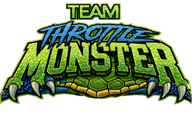 Team Throttle Monster comic logo for Mark Poulton’s kid-friendly monster truck adventure series.