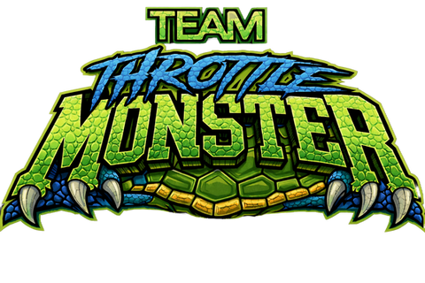 Team Throttle Monster comic logo for Mark Poulton’s kid-friendly monster truck adventure series.