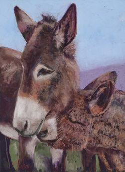 One Love  - Pastel by Billie J. Colson.