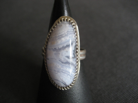 Blue Lace Agate  - Ring by Marilyn Bohanan