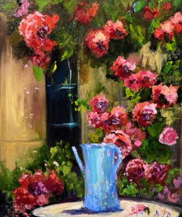 Rose Wall Oil by Marie Louise Dautzenberg.