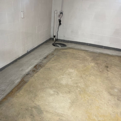 French drain installation and sump pump installation