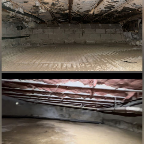 Before & after basement waterproofing