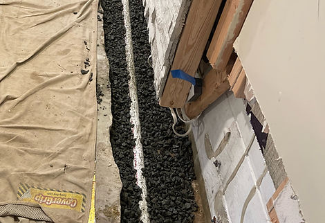 Basement French drain system