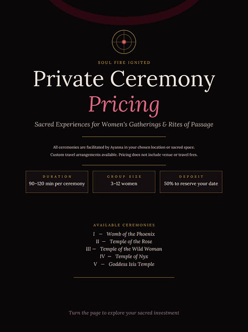 Private Ceremony with Priestess Ayanna Nyktos