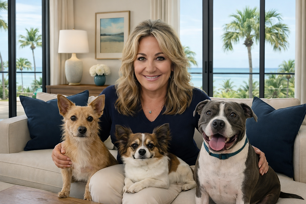 Tina ans dogs at Paws a gogo