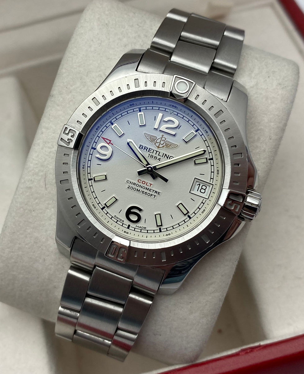 Thumbnail: *Box/Papers/Rare* Breitling Colt Midsize Watch White Dial Quartz 36mm A74389