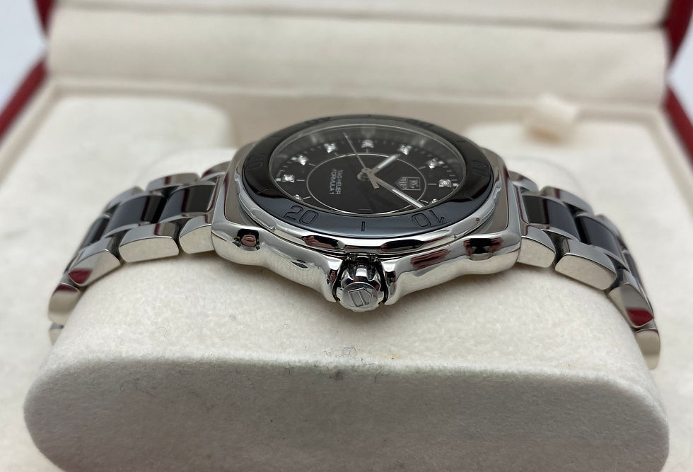 Thumbnail: *Box/Papers* Tag Heuer Formula 1 Ladies Ceramic Watch Diamond Dial WAH1314 32mm