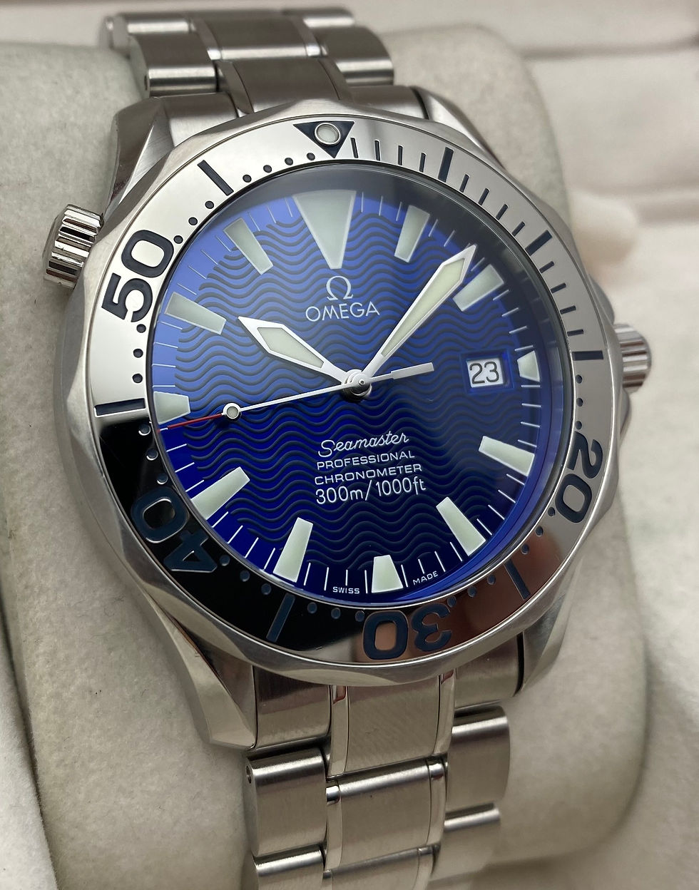 Thumbnail: Omega Seamaster Gents Watch Blue Automatic 41mm 2255.80.00