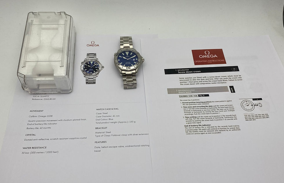 Thumbnail: Omega Seamaster Gents Watch Blue Dial Quartz 41mm 2565.80.00