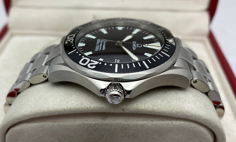 Thumbnail: *Serviced/New Bezel* Omega Seamaster Gents Watch Black Quartz 41mm 2264.50.00