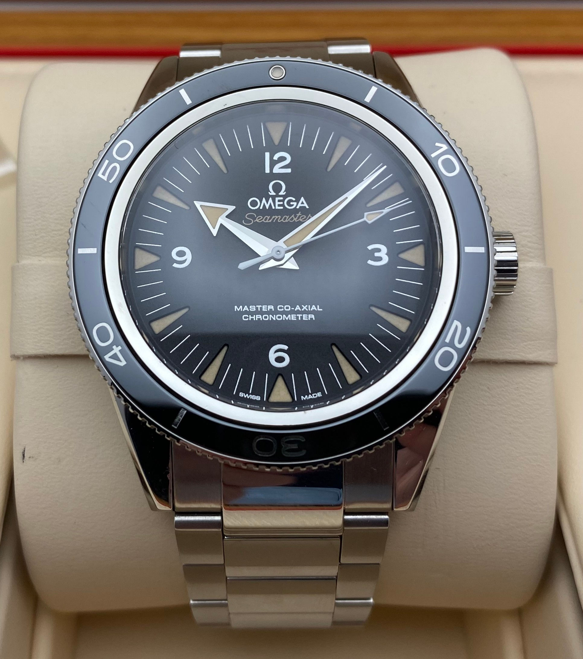*Box/Papers* Omega Seamaster Automatic Watch Black 41mm 233.30.41.21.01.001