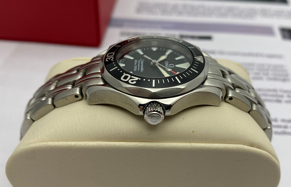 Thumbnail: Omega Seamaster Ladies Quartz Watch Black Dial & Bezel 29mm 2282.50.00