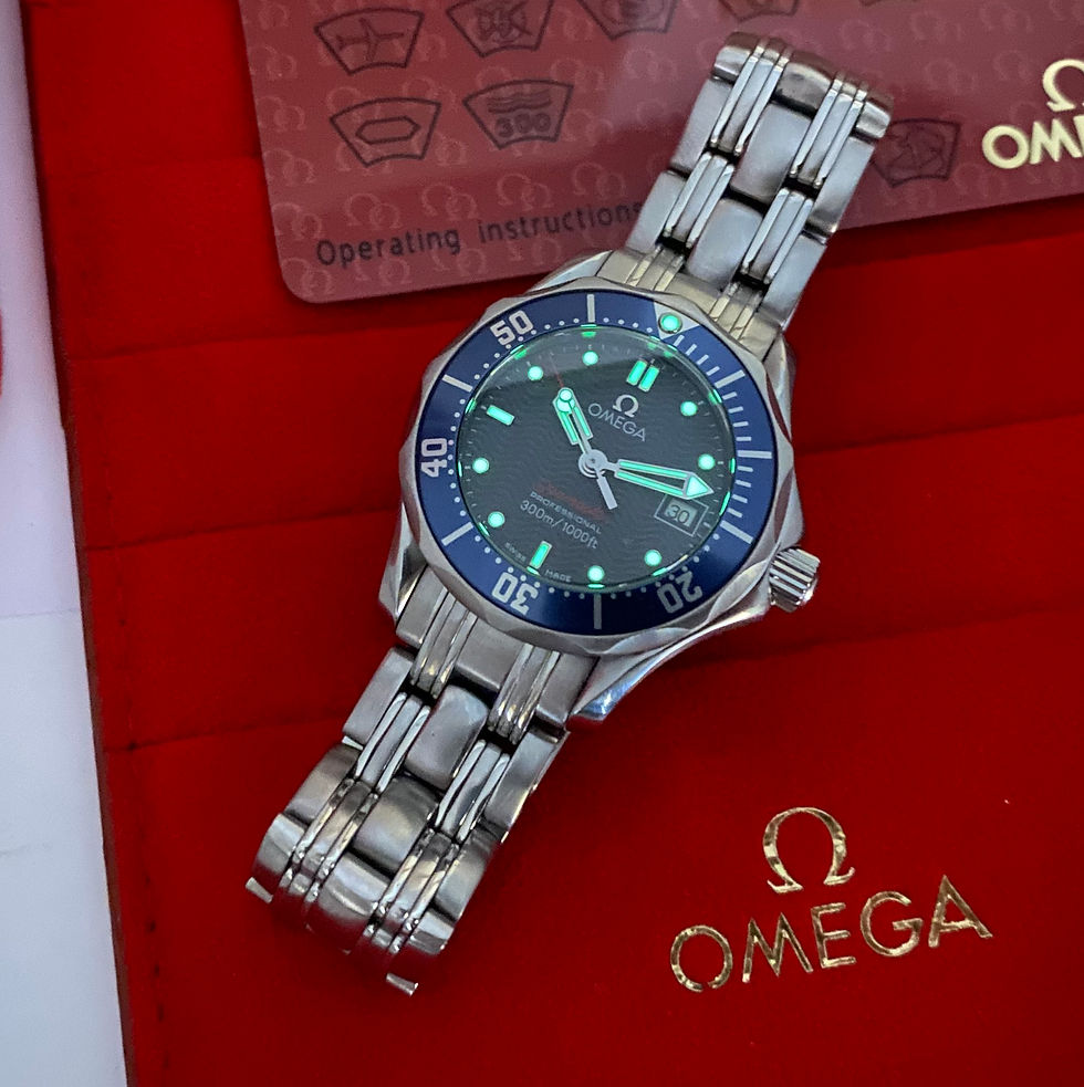 Thumbnail: *Boxed* Omega Seamaster Quartz Blue Ladies Watch 28mm 2224.80.00