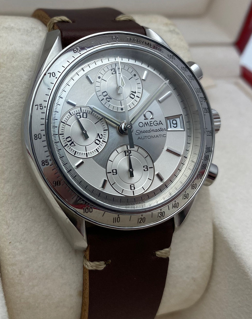 Omega Speedmaster Date Automatic Chronograph Silver 39mm 3813.30.01