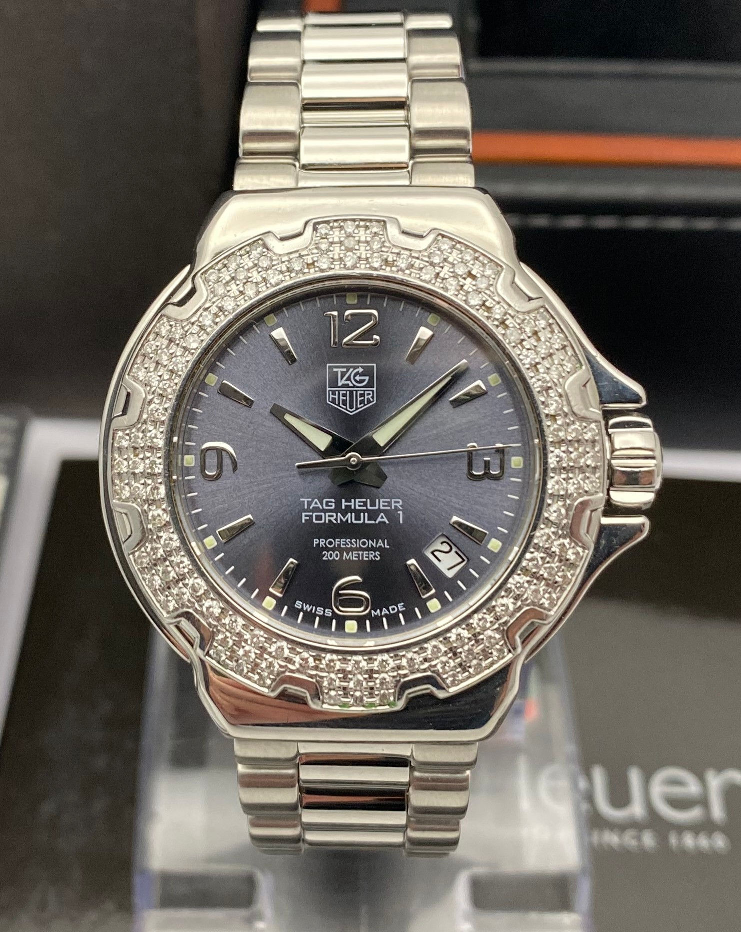 Tag Heuer Formula 1 Ladies Sparking Diamond 37mm Grey WAC1218