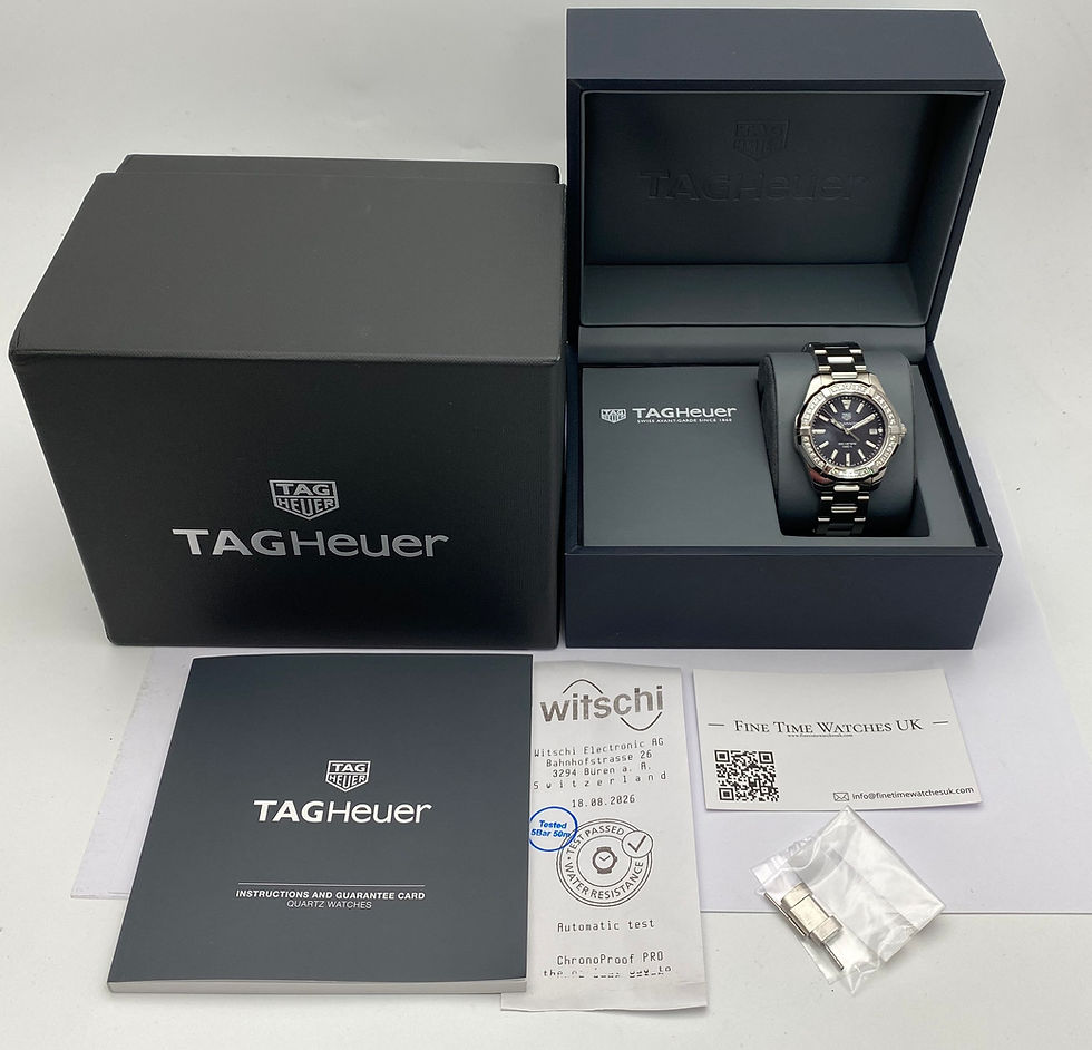 Thumbnail: Tag Heuer Aquaracer Diamond Watch Black 35mm WAY131P