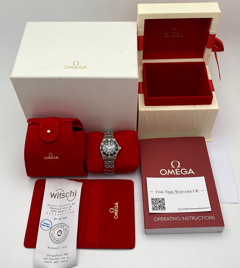 Thumbnail: Omega Seamaster Ladies Diamond Dial Watch Black 28mm 212.30.28.61.51.001