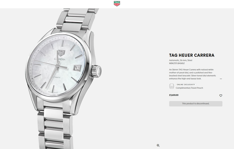 Thumbnail: *Box/Papers/RRP £3600* Tag Heuer Carrera Automatic Ladies Watch MOP 36mm WBK2311