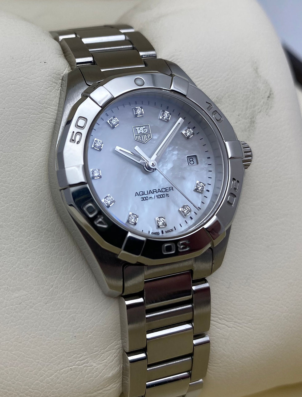 Thumbnail: *Box/Papers/Stunning* Tag Heuer Aquaracer Diamond Ladies Watch WAY1413 27mm