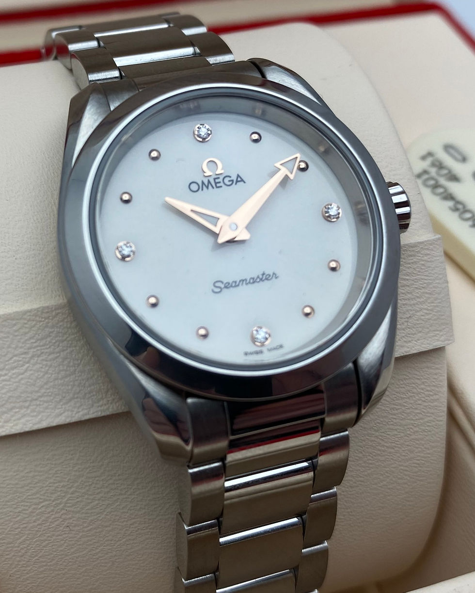 Thumbnail: *Box/Papers* Omega Seamaster Aqua Terra Diamond Watch 28mm 22010286054001