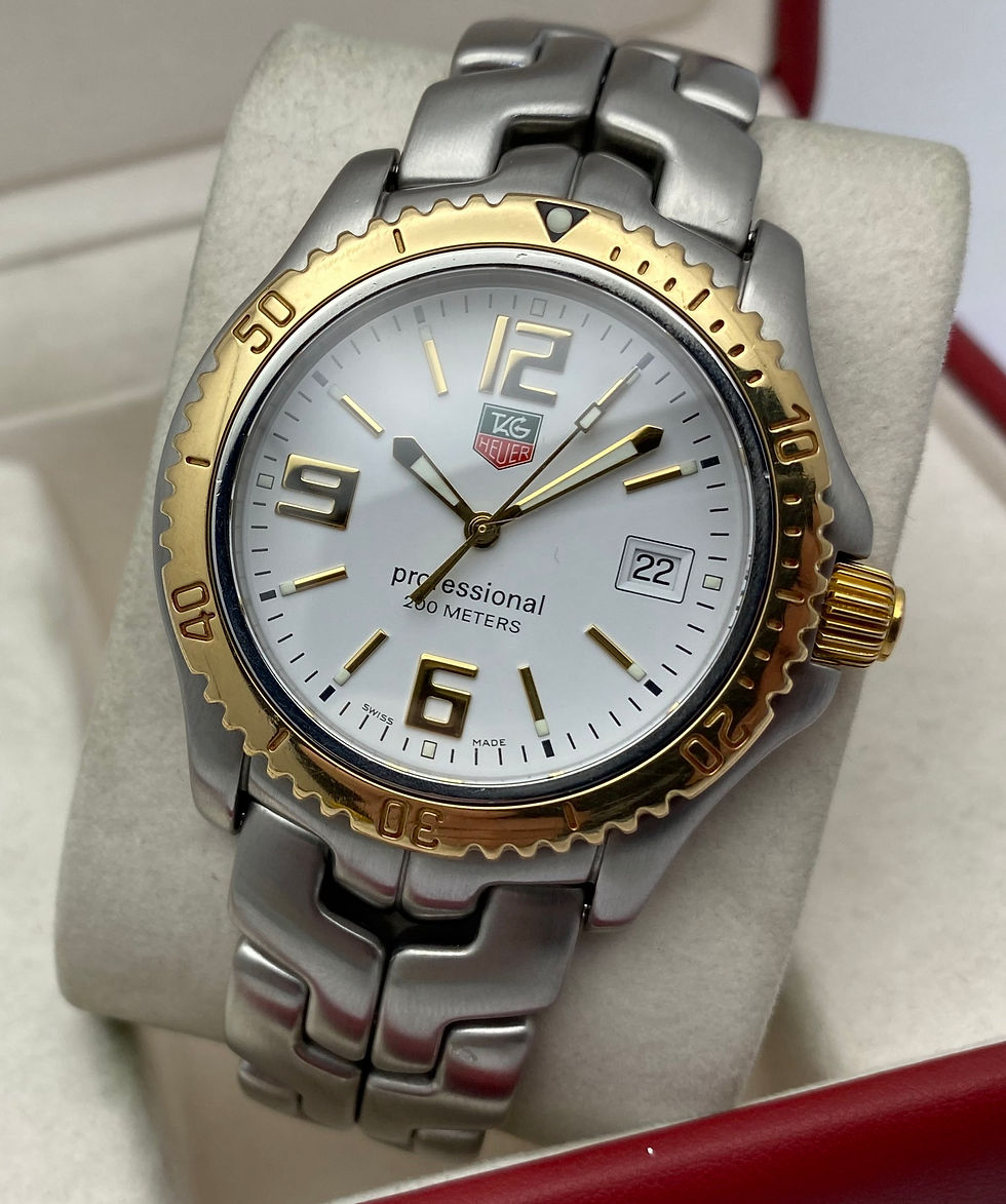Thumbnail: *Rare* Tag Heuer Link Mens Watch Steel & 18K Gold WT1150 41mm