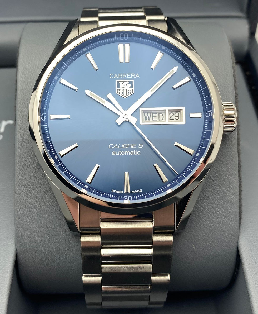 *Box/Papers/RRP £3650* Tag Heuer Carrera Calibre 5 Day-Date Blue WAR201E 41mm