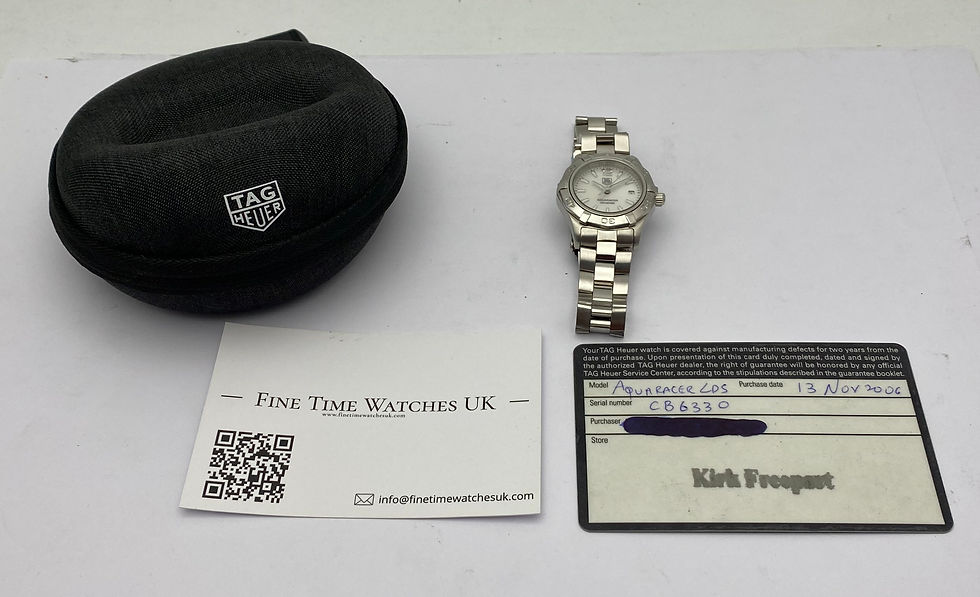 Thumbnail: *New Clasp* Tag Heuer Aquaracer Ladies Watch White WAF1414.BA0823 27mm