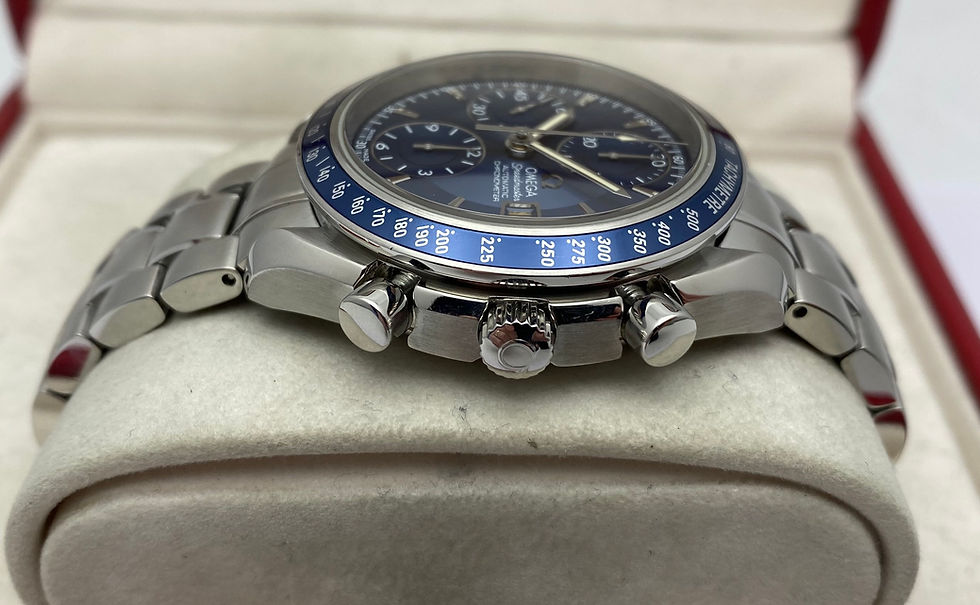 Thumbnail: Omega Speedmaster Date Chronograph Gents Watch Blue 40mm 3212.80.00