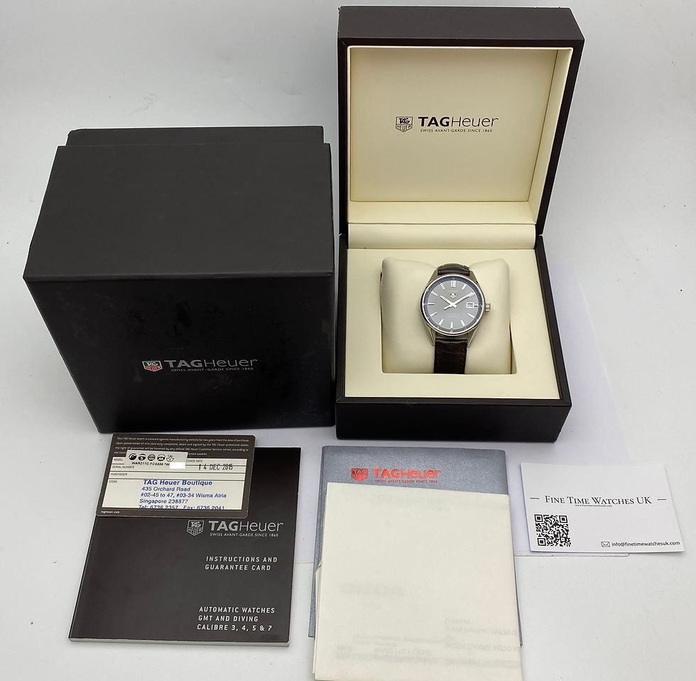 Thumbnail: Tag Heuer Carrera Calibre 5 Gents Watch Grey 39mm WAR211C