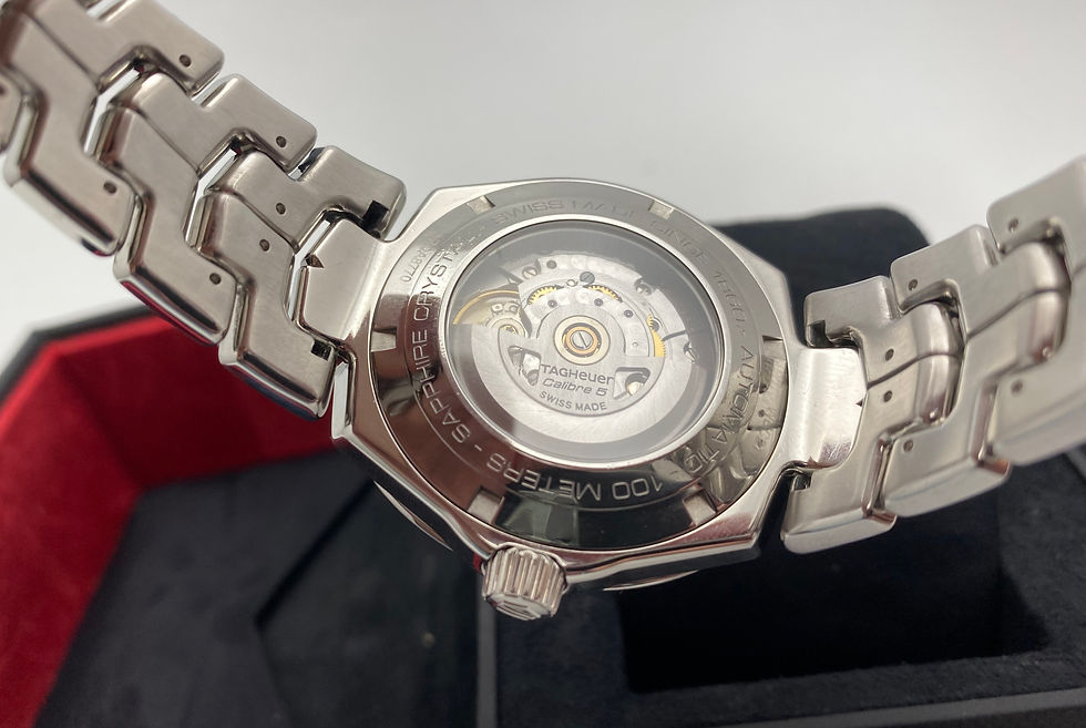 Thumbnail: Tag Heuer Link Automatic Calibre 5 Gents Watch Black 41mm WBC2110