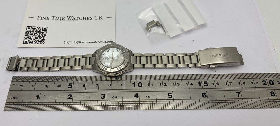 Thumbnail: *Box/Papers* Tag Heuer Aquaracer Ladies Diamond Watch 27mm WAY1413