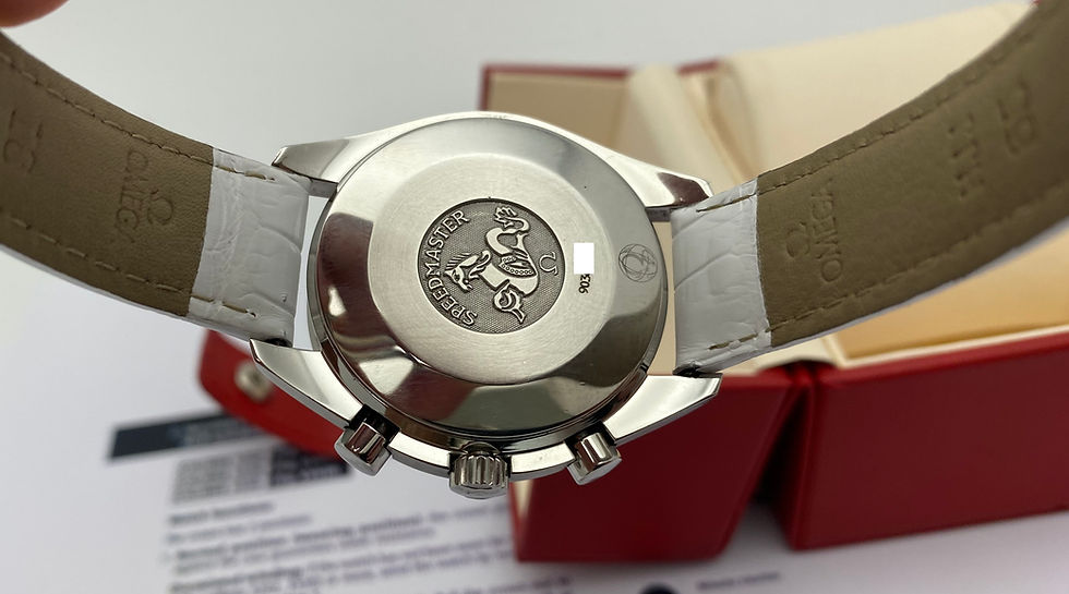 Thumbnail: Omega Speedmaster Chronograph Watch Mother of Pearl Dial 39mm 3834.70.36